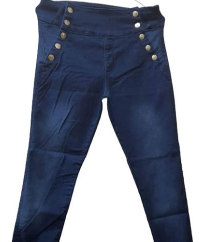 Capri Jean Elast Con Botones En La Parte Delantera T 38 Y 40