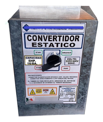 Convertidor De Fases Estatico 5hp. 220v /440v.