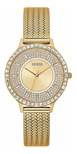 Relógio Guess Feminino Dourado Cristais Gw0402l2