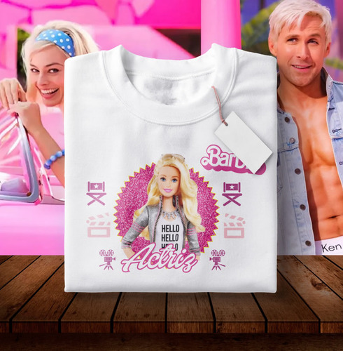 Remera Blanca Spum Modal Personalizadas Barbie Nro 43