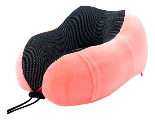 Almohada De Espuma Viscoelástica De Viaje Para Cuello Rosado