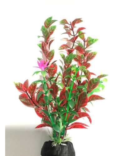 Planta Artificial Plástica Aquário Pinheiro Red 18 Cm