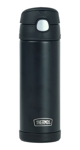 Garrafa Garrafinha Térmica Thermos 470ml Até 12h Frio Preta