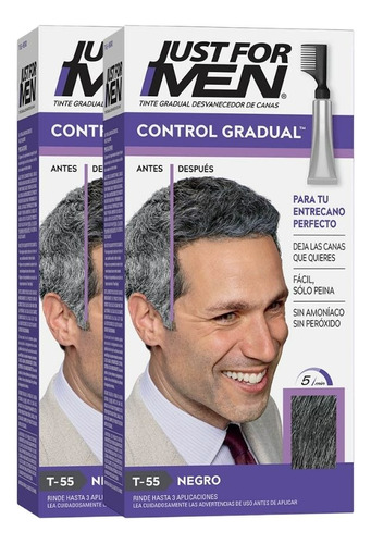 Pack X2 Jfm Tinte Control Gradual Negro 28 Gr