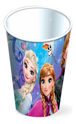 12 Vasos Decorados Frozen Artículo Fiesta - Pky0m01 