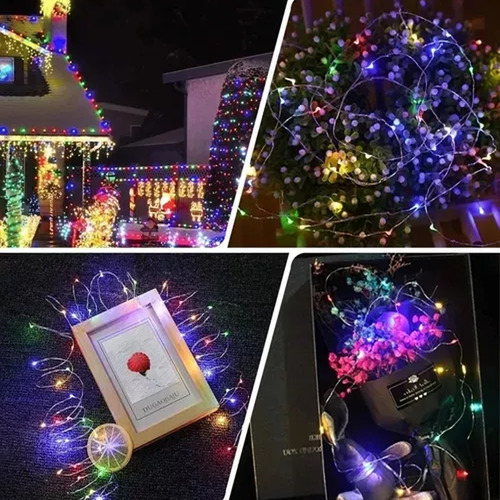 Tiras De Luces Led Navideñas 10 M Navidad Usb 10pcs