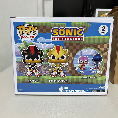 Funko Pop! Games Sonic Shadow & Super Shadow Glow Gamestop 2