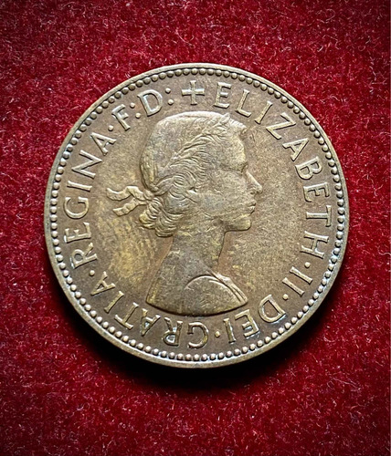 Moneda 1/2 Penique Inglaterra 1958 Km 896 (Usado)