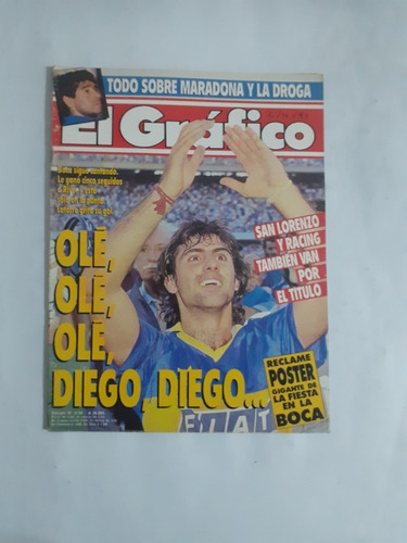 El Grafico 3730 Boca 1 River 0,racing 2 Gimnasia 1, Maradona