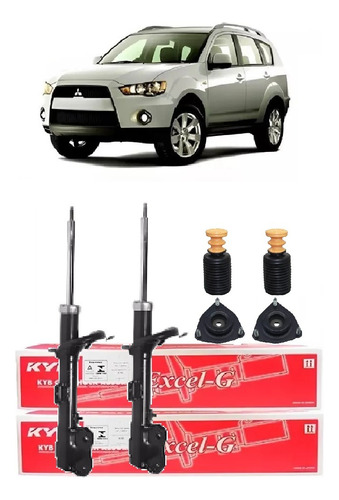 Par Amortecedor Diant Mitsubishi Outlander 2009 2010 + Kits