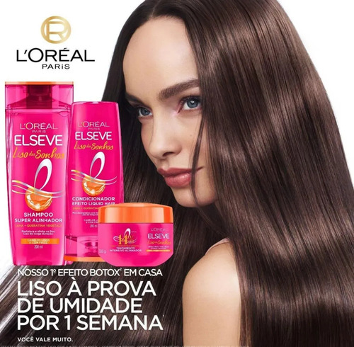 Kit Elseve Liso Dos Sonhos 4 Itens Versão 400ml