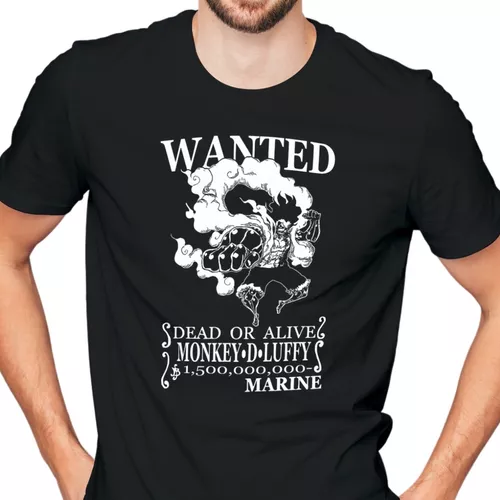 Camiseta infantil luffy cartaz de procurado no Shoptime