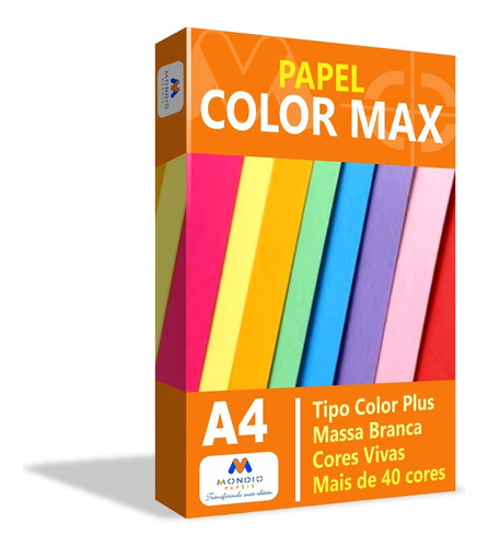 Papel Tipo Color Plus A4 - 180g/m2 Com 250 Folhas Silhouette