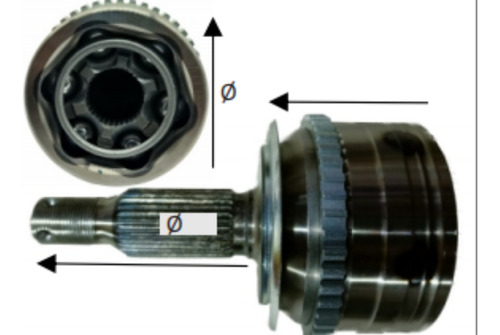 Espiga L/r 4x2 Abs 47t E30 I35 069 Mitsubishi 2008------2015