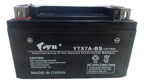 Bateria Tyn Ytx7a-bs Matrix Elegance Hj125 Bera Bws Cobra