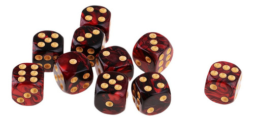 20 Piezas De Seis Lados Cuadrado Opaco D6 16mm Dados