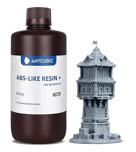 Resina Anycubic Abs-like Plus Color Gris 1kg Para 3d