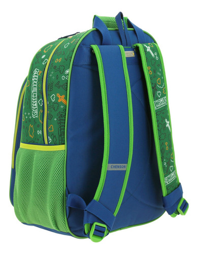 Mochila Escolar Primaria Chenson Minecraft Movie Mc66071 Verde Mc66071-g