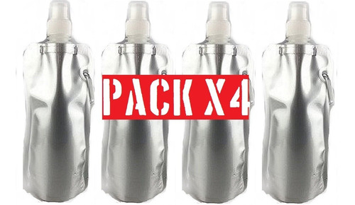 Botella Hidratación Pack X4 Waterflex Maraton Recital Vcresp