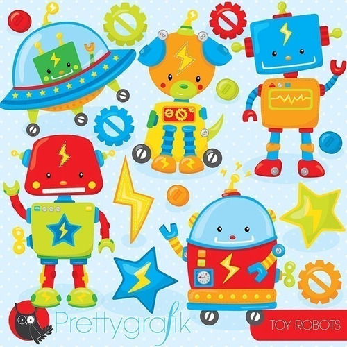 Kit Imprimible  Toy Robot - 16 Imagenes  Jpg/png   Ver Promo