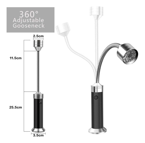Set 2 Luces Led Magnéticas Parrilla Con Estuche (a Pilas)