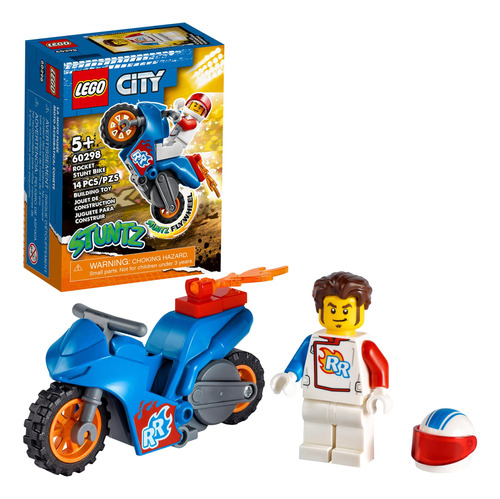 Lanzamiento De Cohetes Lego City Moto De Acrobacias Kit De