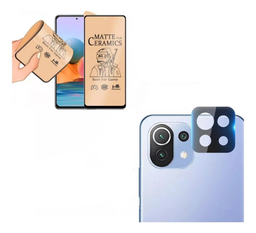 Mica Cerámica Mate + Mica Cámara Para Xiaomi Mi 11 Lite