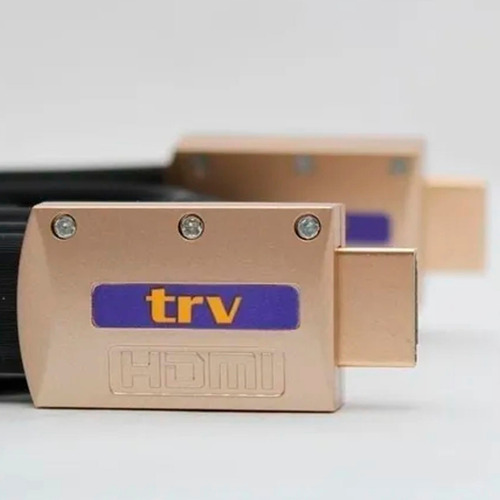 Imagen 4 de 4 de Cable Hdmi 3 Mts. / Full Hd 1080p 3d 4k Trv Bañado En Oro