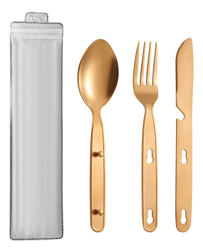 3 Uds Utensilios Para Acampar Cubiertos Cuchara Tenedor