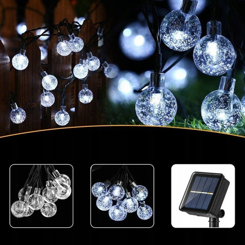 F Cadena De Luces Solares, 12m 100 Led A