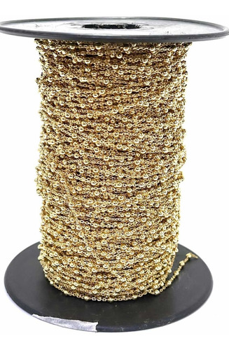 Cadena Separador Bolita Chapa Oro 18k 5 Metros