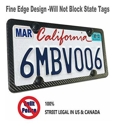 Imagen 3 de 8 de Marco De Placa De Fibra De Carbono Zxfoog Soporte Envuelto A