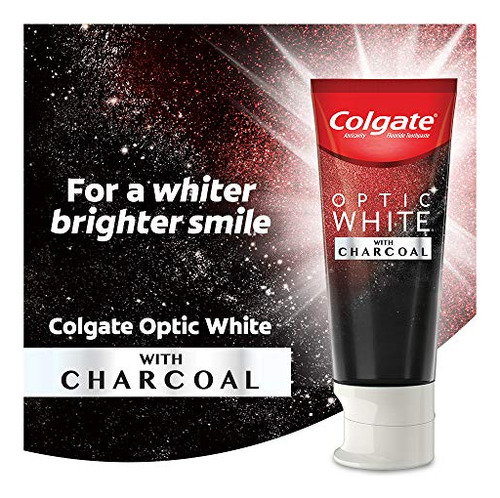 Pasta De Dientes Colgate Optic White Charcoal Blanqueadora,