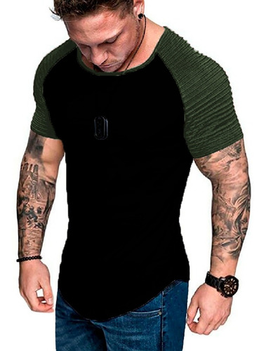 Imagen 6 de 10 de Remera Entallada Hombre Algodon Slim Fit Jersey Peinado A27