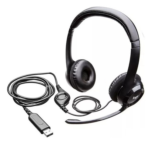 Audífono Logitech H390 On-ear Alámbricos Usb Negro