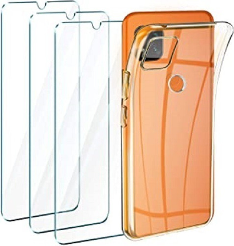 Funda Transparente Para Xiaomi Redmi 9c + Templado Plano