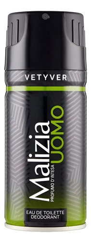 128105 Kit C/ 5 Desodorante Masculino Malizia Vetyver 150ml Limão