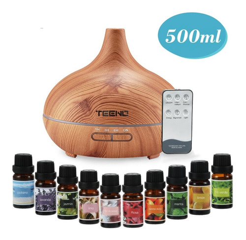Difusor De Aromas Teeno 500ml 10 Aceites Esenciales