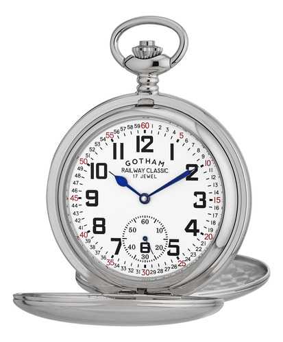 Gotham Gwc18806s - Reloj De Bolsillo Mecanico Para Hombre Co