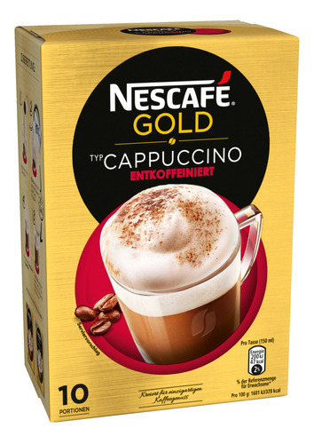 Nescafe Extra Espuma Decaf Capuchino 10pc.