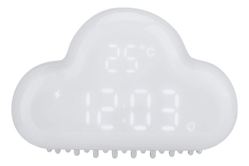 Reloj Nube Digital Con Alarma Y Funciones Añadidas