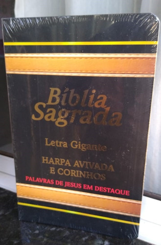 Bíblia Sagrada Letra Gigante Masculina Luxo Laminada Preta