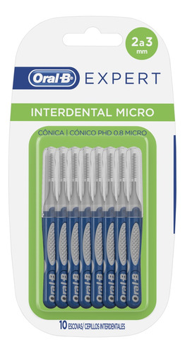 Escova Oral-B Interdental Expert Cônica 0.8 micro 10 u