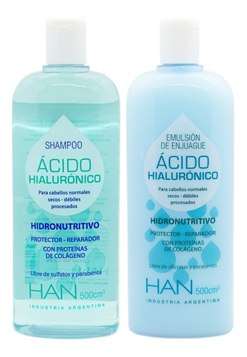 Kit Acido Hialuronico Shampoo + Acondicionador Reparador