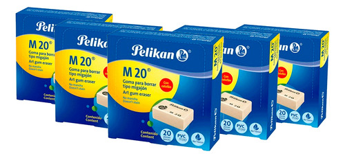 Paquete C/100 Goma Migajon Pelikan M20 Color Beige