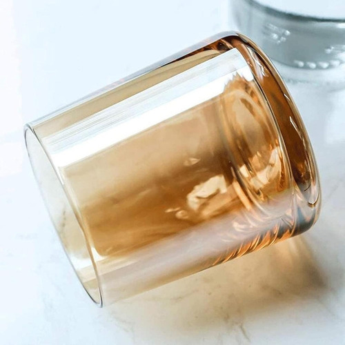 Set Vasos De Vidrio Cristal Old Fashion Whisky 270ml 6 Pack Color Transparente