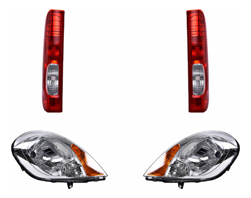 Paq Calaveras Y Faros Renault Trafic 2007/2014 Depo