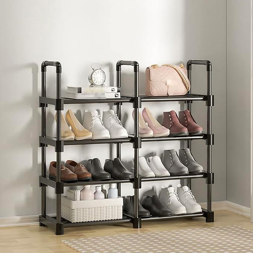 Estantería Para Zapatos De 4 Niveles De 2 Filas Para Princip
