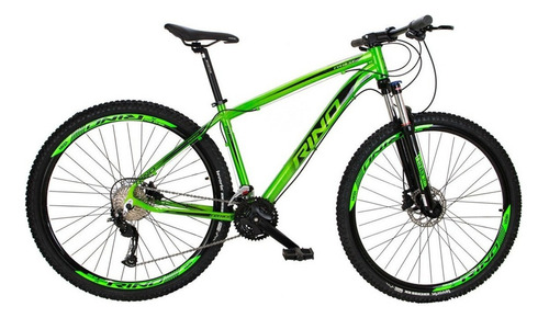 Bicicleta Aro 29 27v Rino Everest - Alivio 1.0 K7 + Trava Cor Verde Neon Tamanho do quadro 19