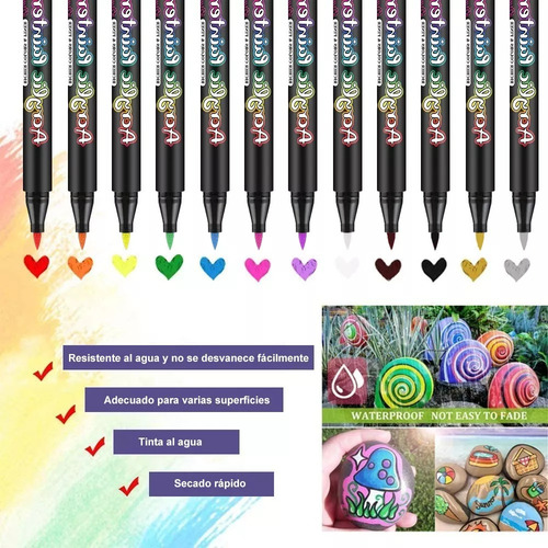 M Marcadores Acrílicos, Kit De Pintura De 24 Colores Y